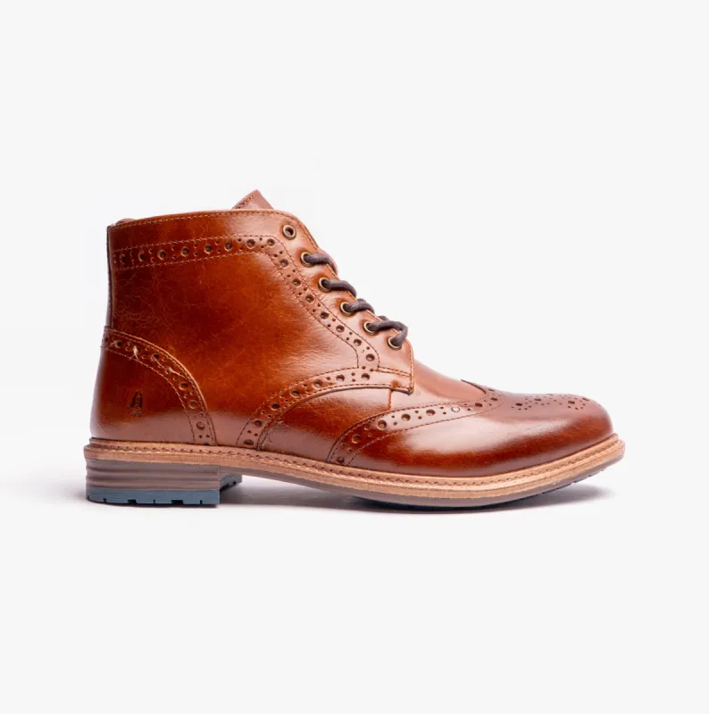 Hush Puppies JOSHUA BROGUE Mens Boots Tan sold by Shuperb