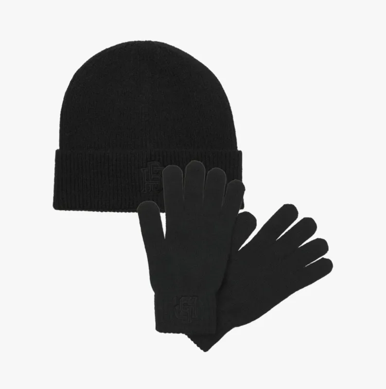 Jack & Jones TRAIN Mens Hat & Gloves Set Black sold by Shuperb
