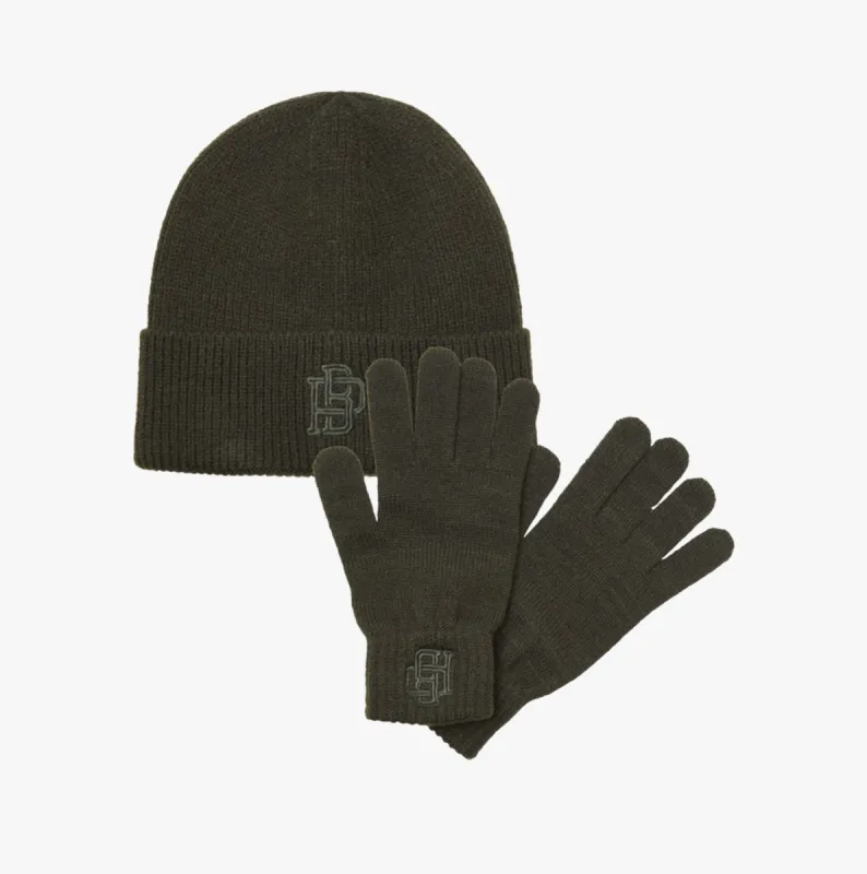 Jack & Jones TRAIN Mens Hat & Gloves Set Peat sold by Shuperb
