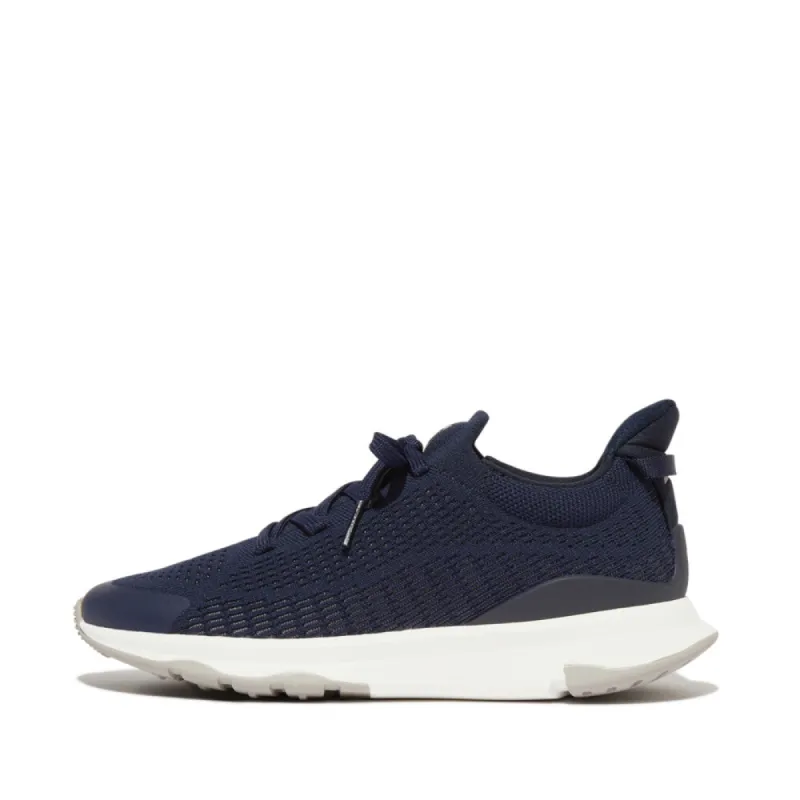 FitFlop VITAMIN FFX KNIT Womens Trainers Midnight Navy/Pewter sold by Shuperb