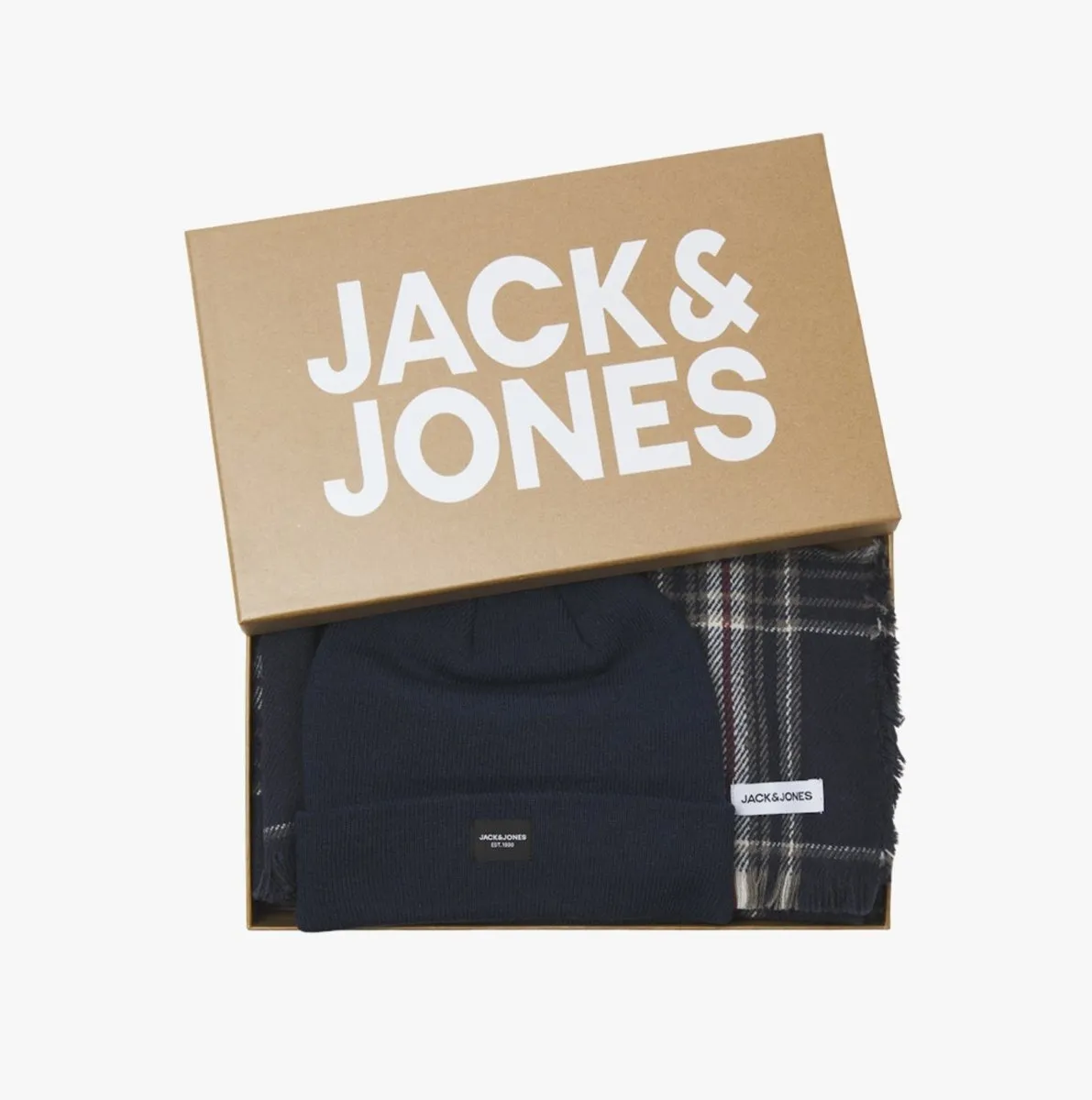 Jack & Jones FROST DNA Mens Beanie & Scarf Navy sold by Shuperb product image thumbnail 3