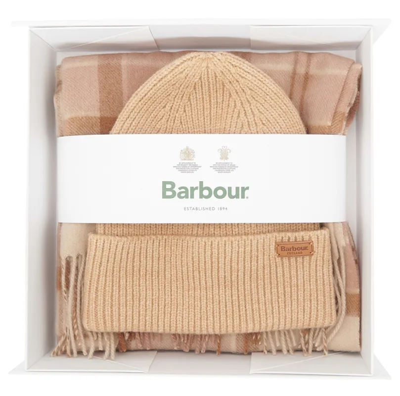 AUBREY BEANIE & SCARF Gift Set Womens Camel sold by Shuperb