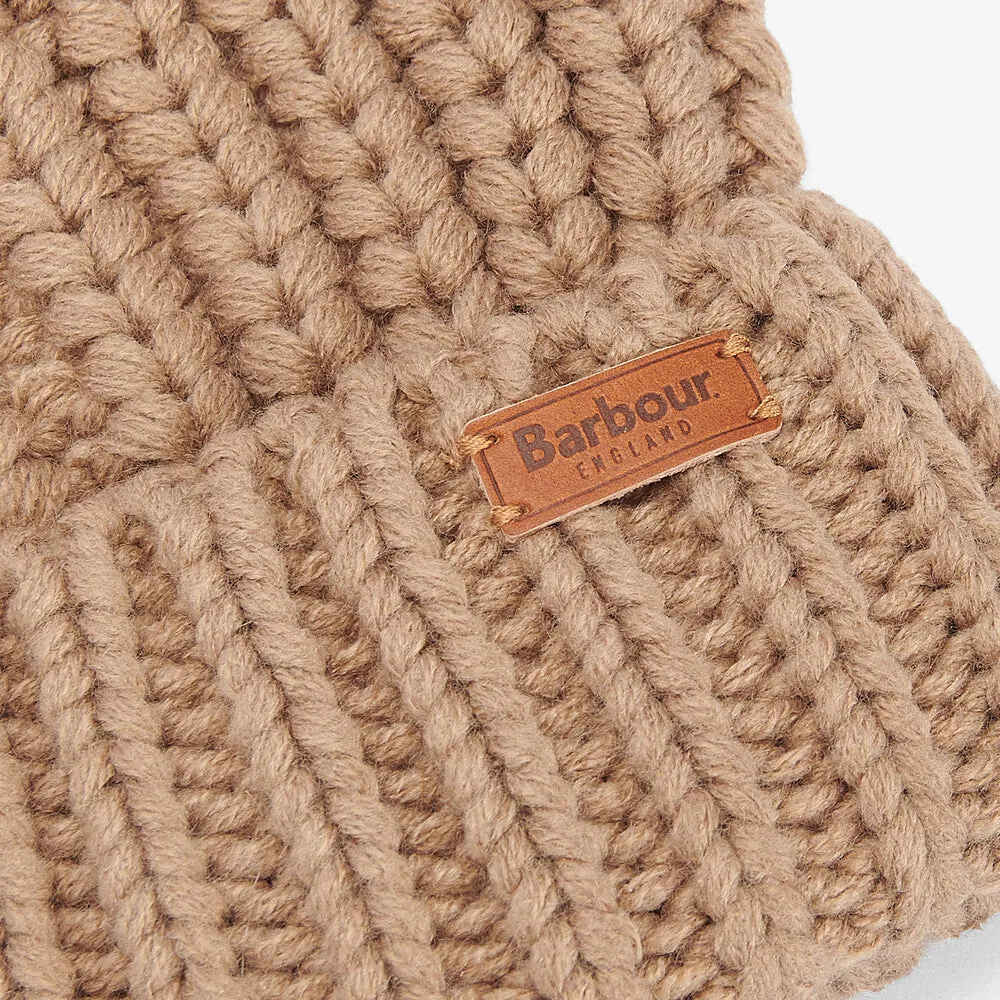 Barbour SALTBURN Womens Pom-Pom Beanie Mink sold by Shuperb product image thumbnail 3