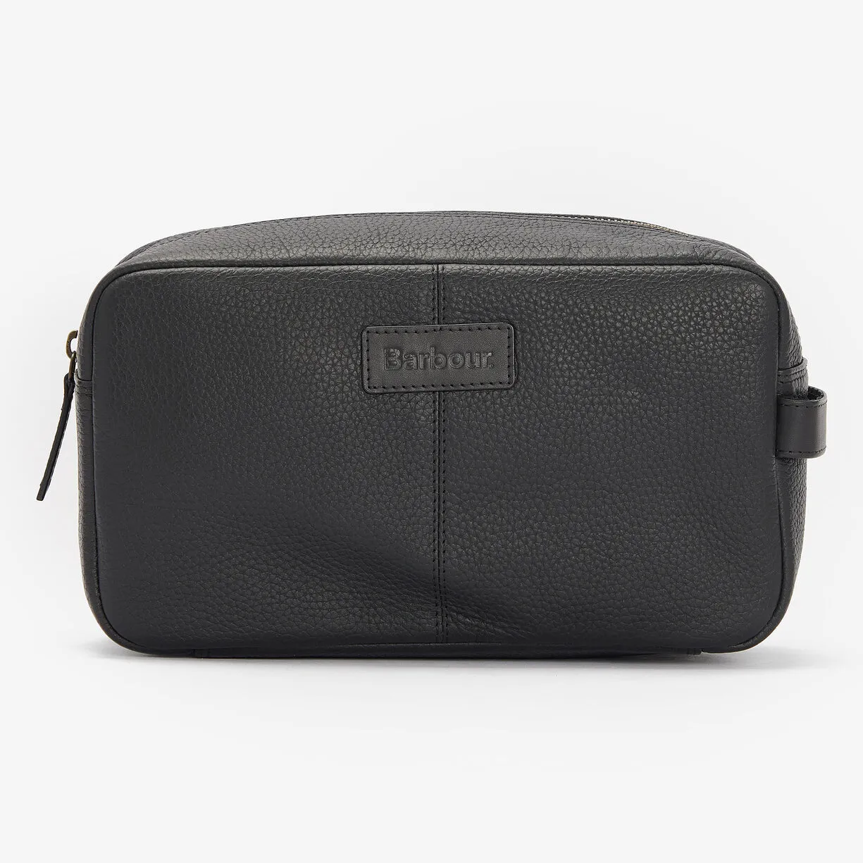Barbour HIGHGATE LEATHER Mens Wash Bag Black sold by Shuperb