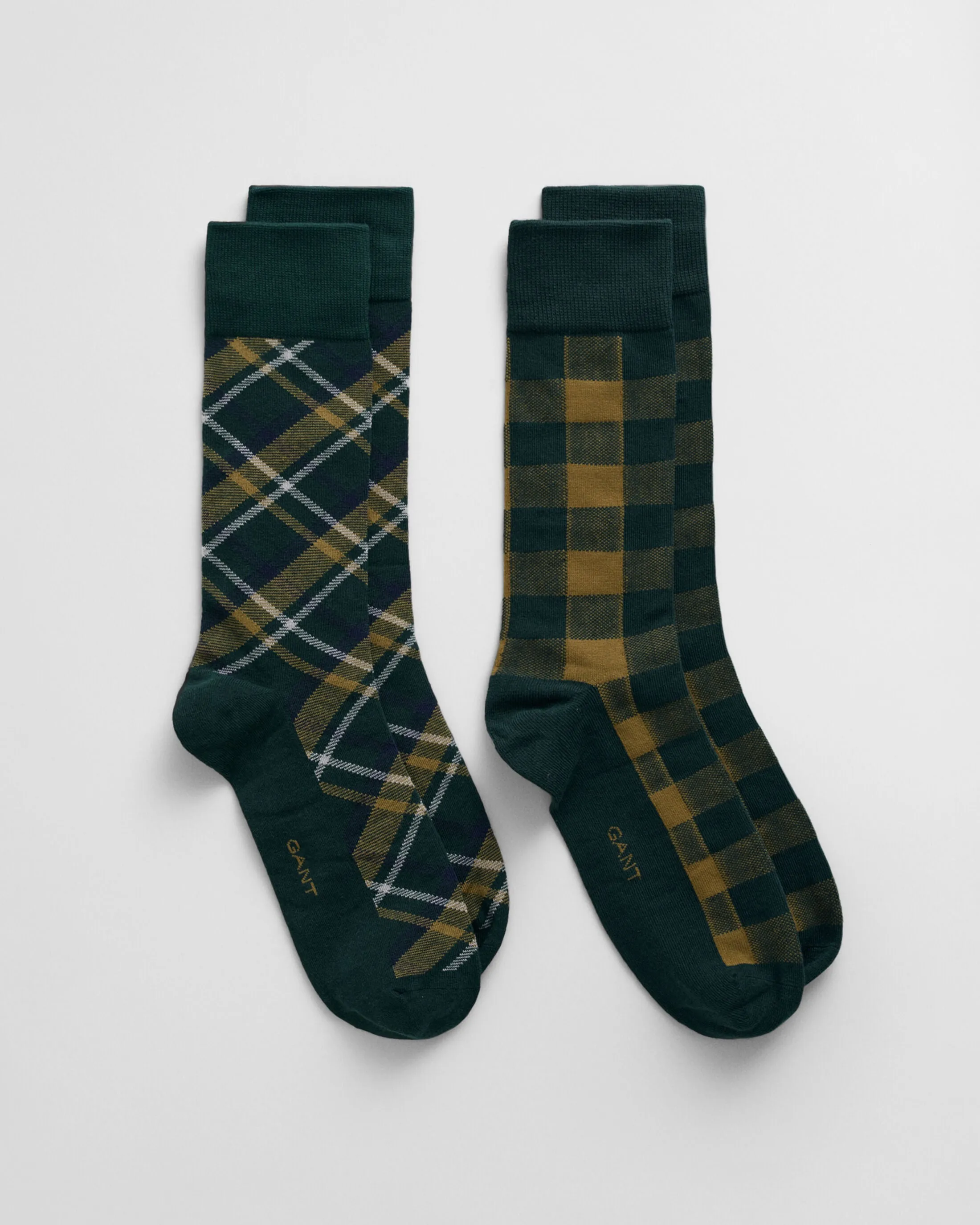 GANT CHECK SOCKS 2-Pack GIFT BOX Mens Tartan Green sold by Shuperb