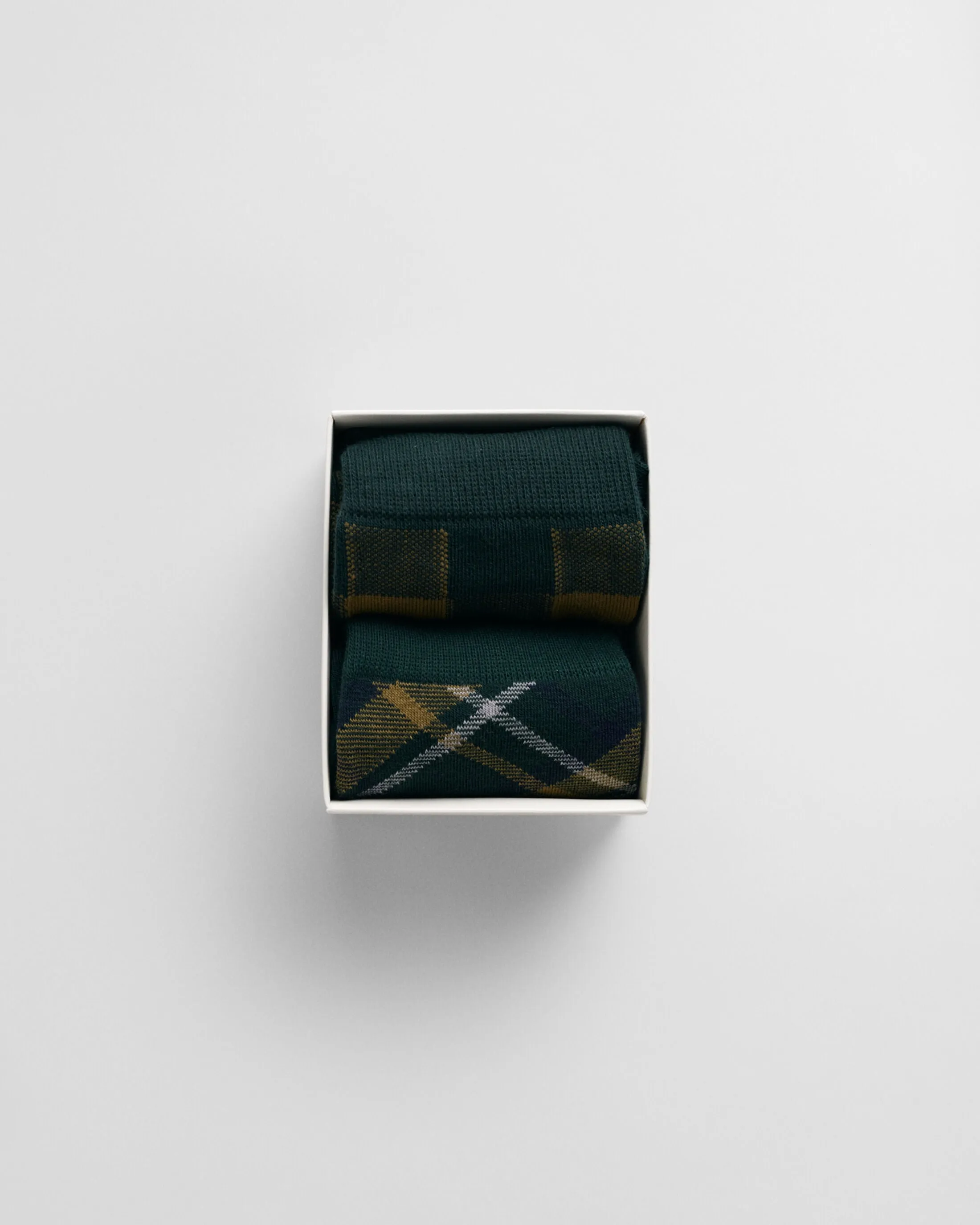 GANT CHECK SOCKS 2-Pack GIFT BOX Mens Tartan Green sold by Shuperb product image thumbnail 2