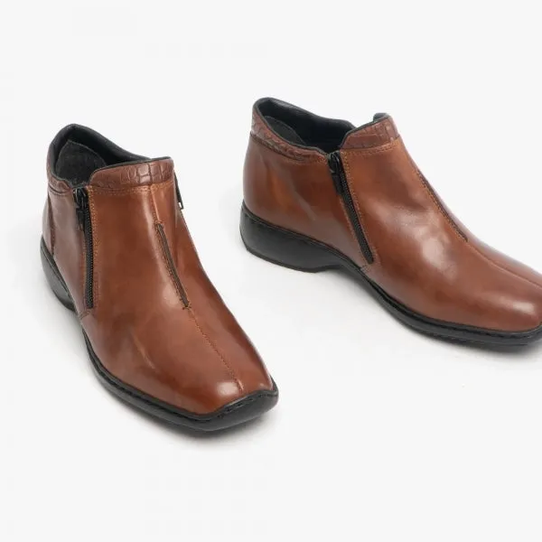 Rieker L3882-24 Womens Ankle Boots Nutmeg sold by Shuperb