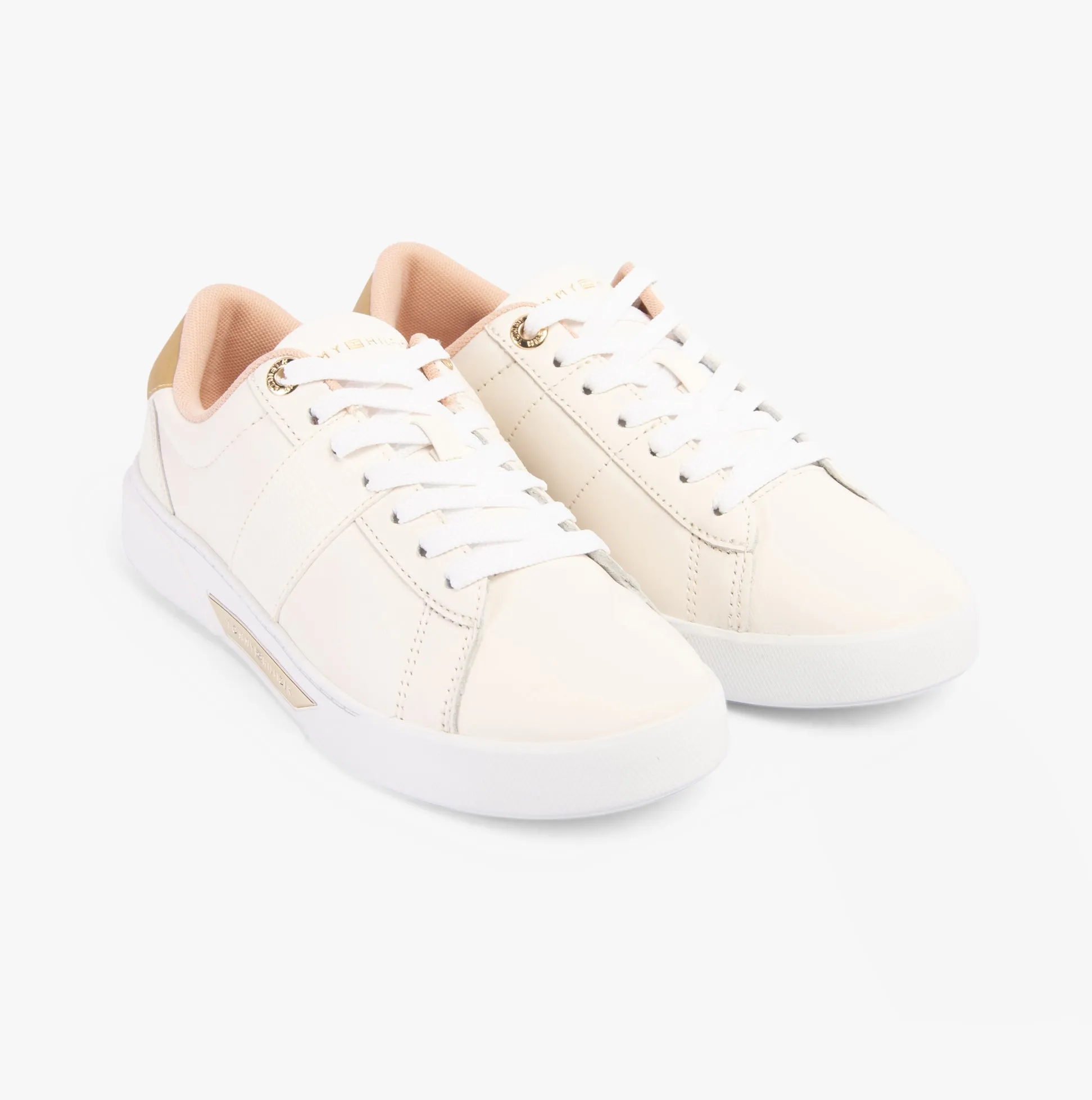 Tommy Hilfiger CASUAL CHIC Womens Leather Court Trainers Ancient White sold by Shuperb product image thumbnail 5