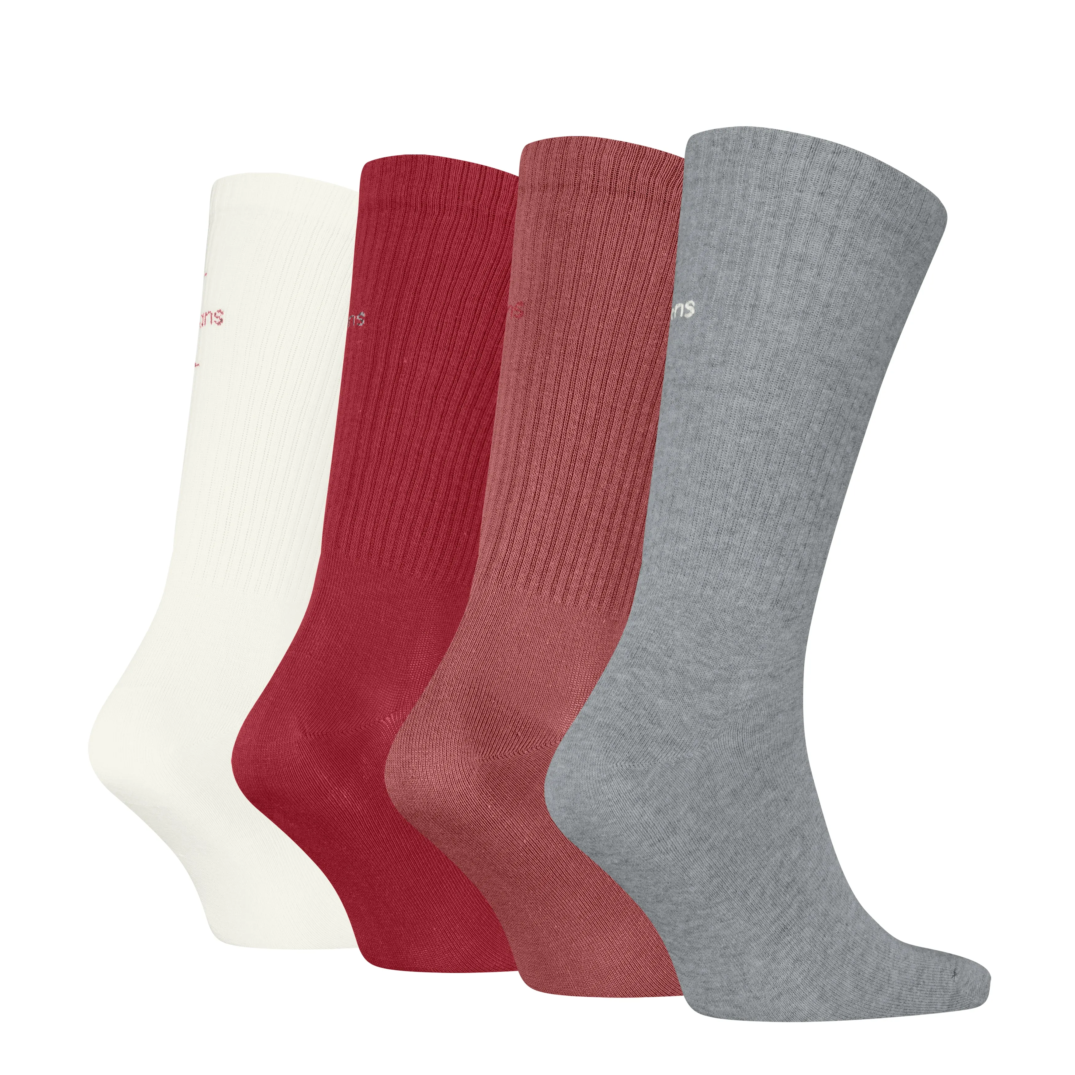 Calvin Klein 4 Pack Giftboxed Trainer Mens Crew Socks Red Combo sold by Shuperb product image thumbnail 4