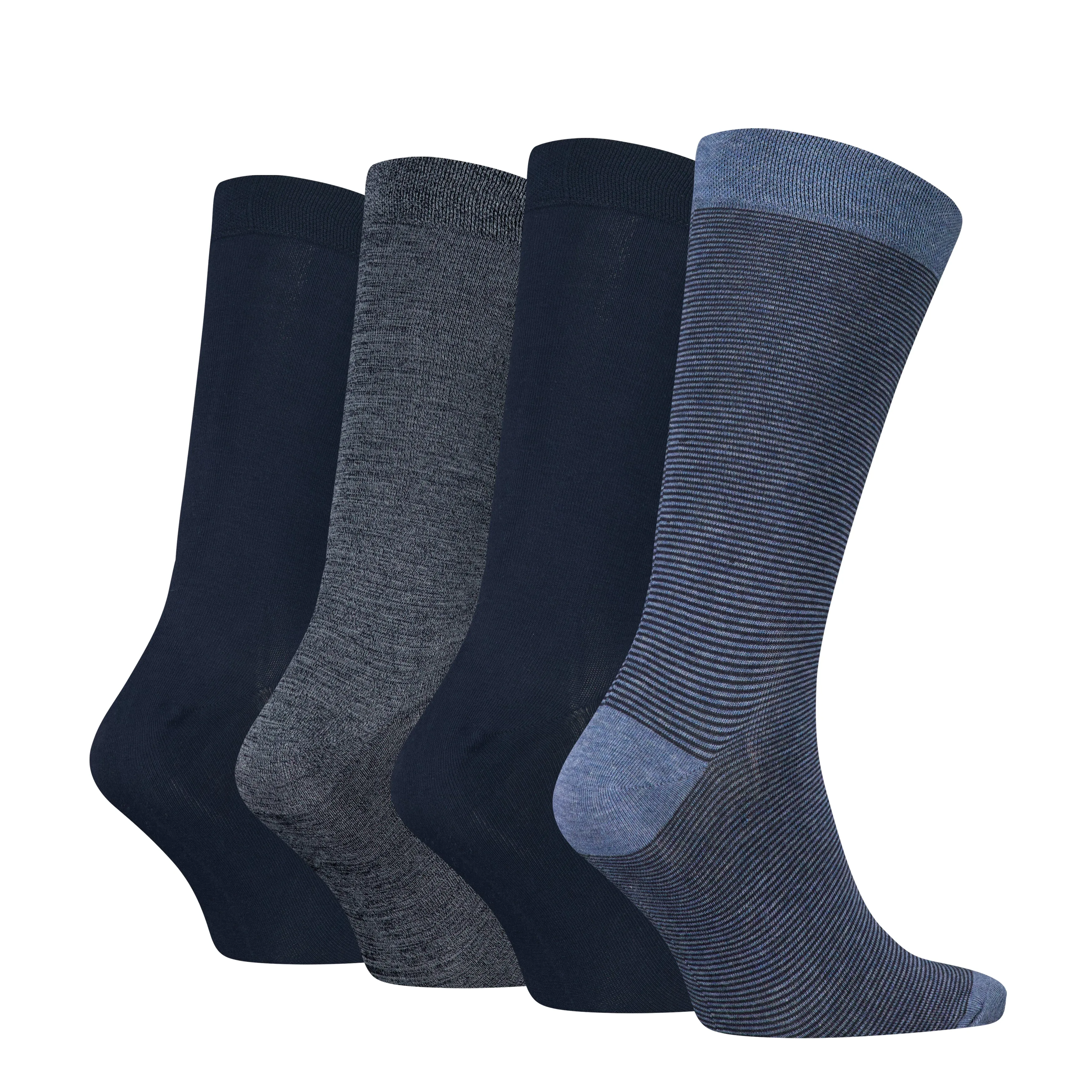 4 Pack Giftboxed Classic Mens Crew Socks Blue sold by Shuperb product image thumbnail 4