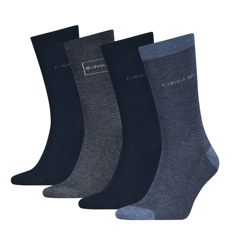 4 Pack Giftboxed Classic Mens Crew Socks Blue sold by Shuperb
