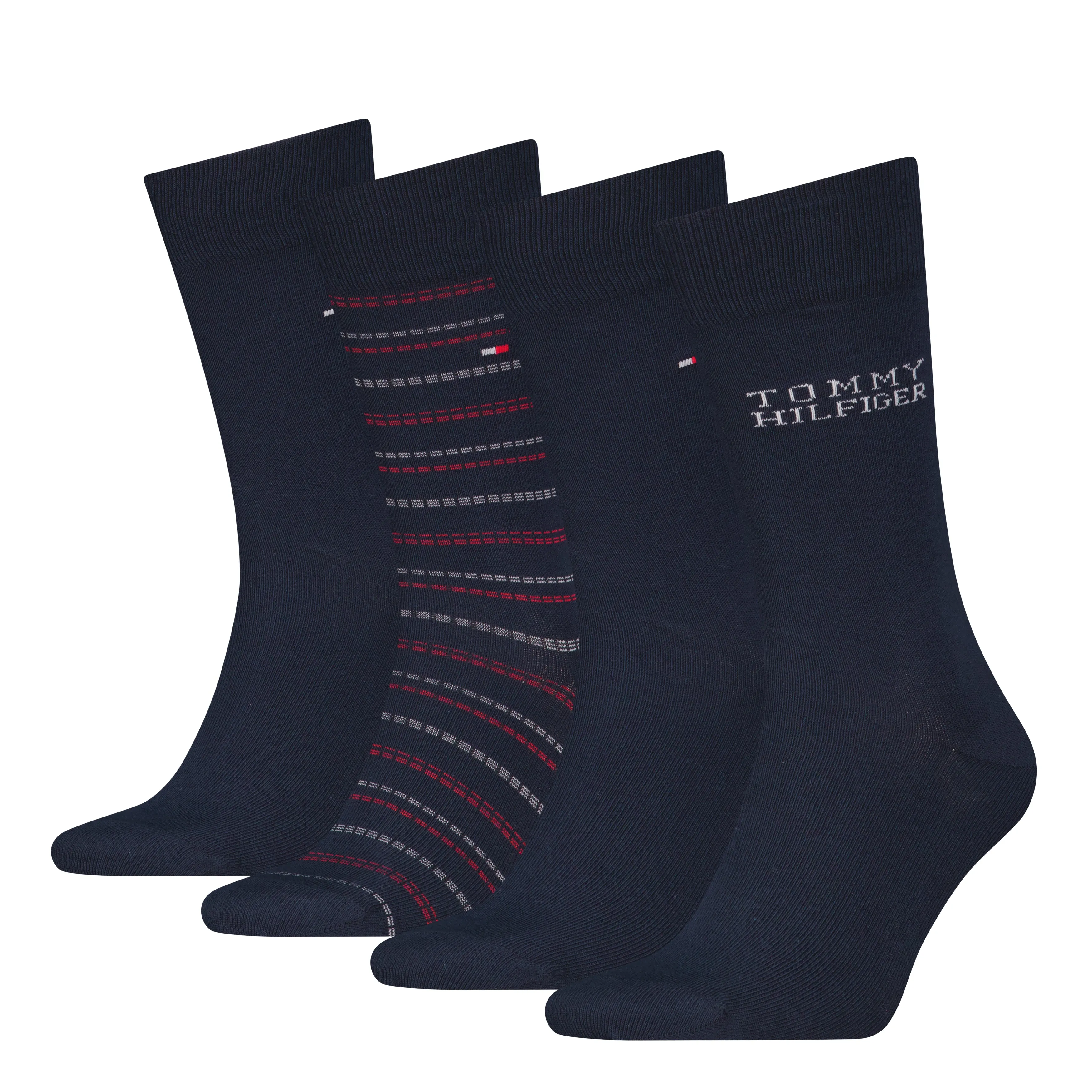 Tommy Hilfiger 4 Pack Giftboxed Classic Mens Crew Socks Navy sold by Shuperb