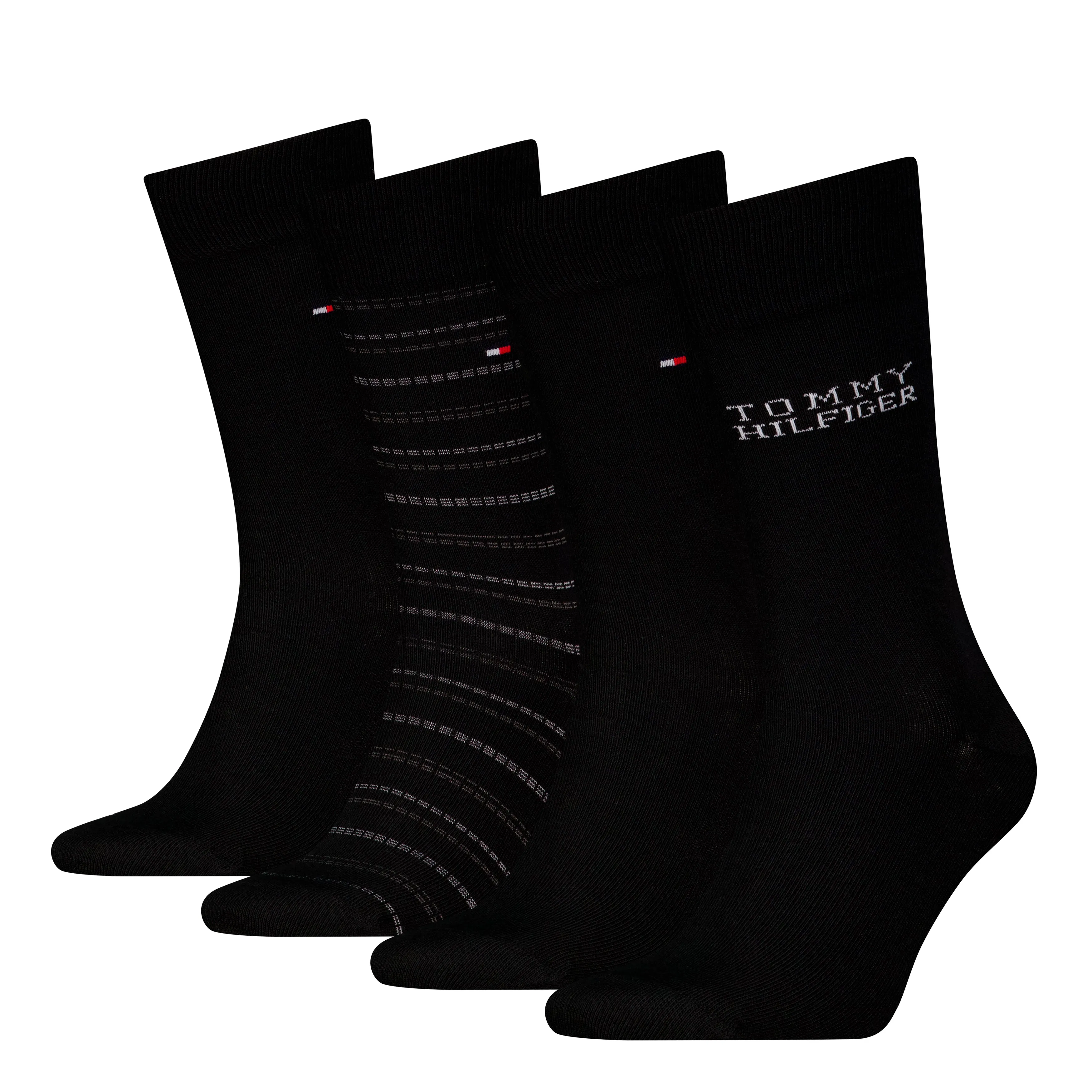 Tommy Hilfiger 4 Pack Giftboxed Classic Mens Crew Socks Black sold by Shuperb