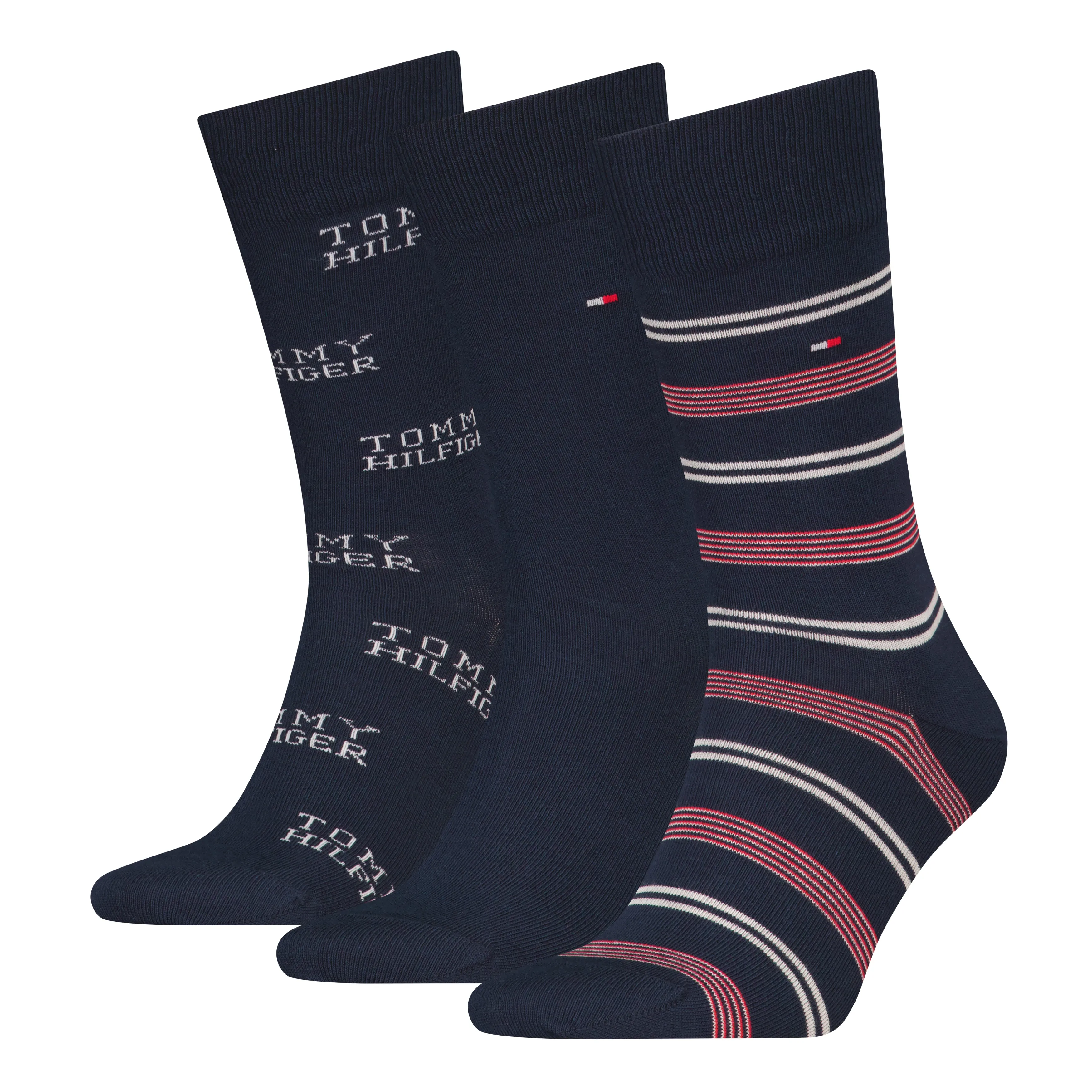 Tommy Hilfiger 3 Pack Giftboxed Classic Mens Crew Socks Navy sold by Shuperb
