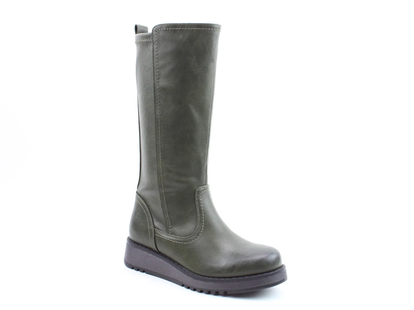 Heavenly Feet LUNA Womens Tall Boots Khaki sold by Shuperb