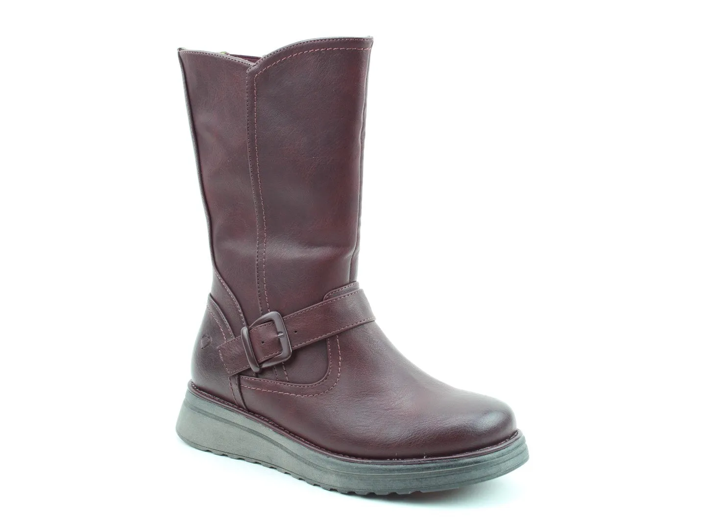 Heavenly Feet BELLA Womens Mid-Calf Boots Burgundy sold by Shuperb