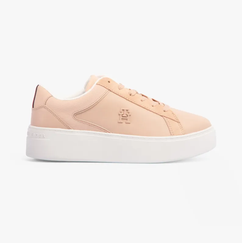 Tommy Hilfiger CASUAL CHIC PLATFORM  Womens Court Trainers Pink Bloom sold by Shuperb