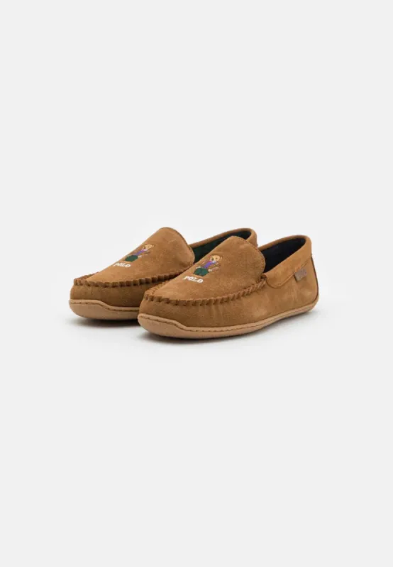 BRENAN POLO BEAR Mens Moccasin Slippers Brown sold by Shuperb