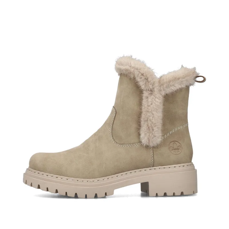 Rieker 72682-60 Womens Boots Beige made by Rieker