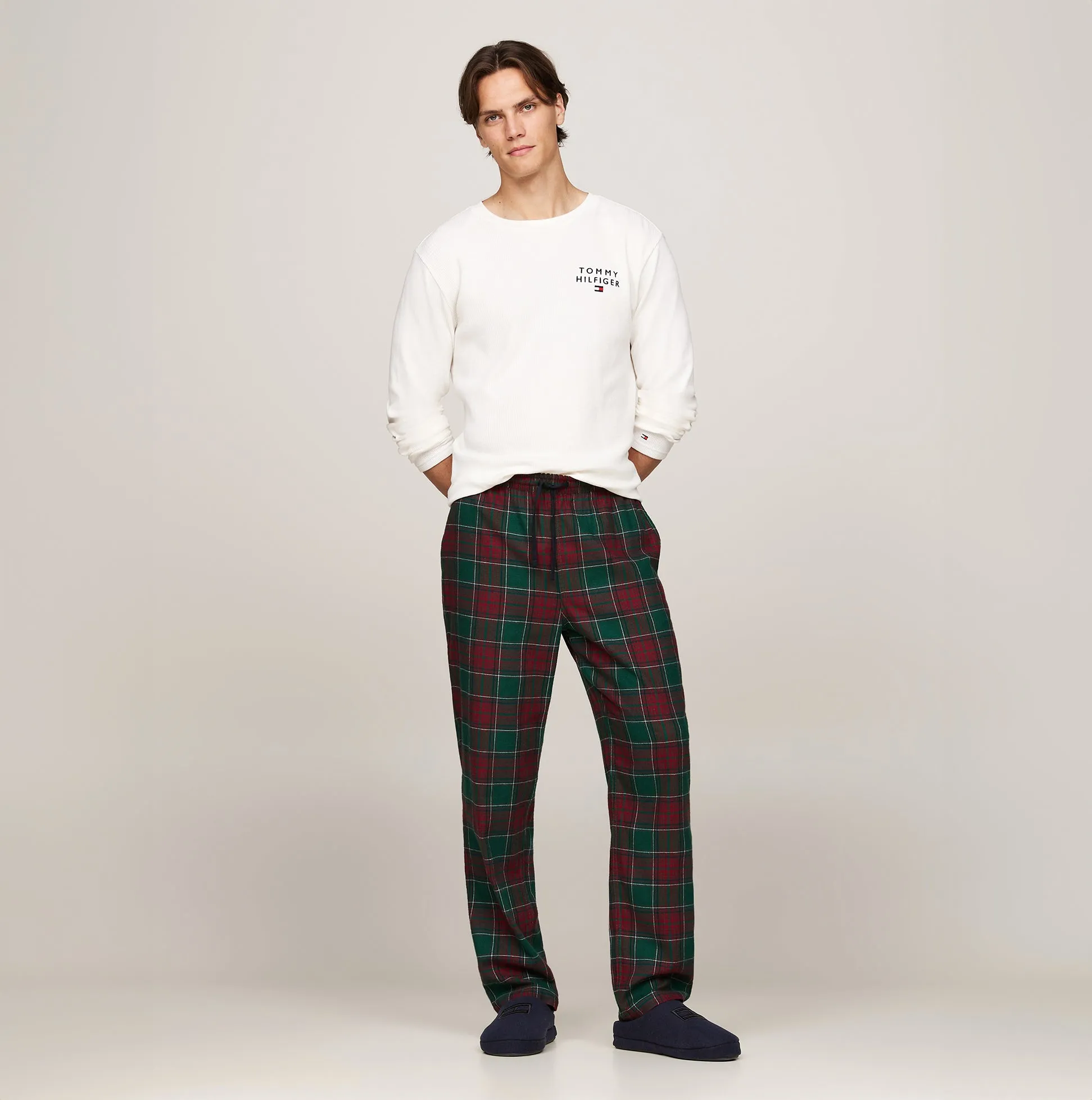 FLAG WARM FELT HOUSE Mens Mule Slippers Desert Sky sold by Shuperb