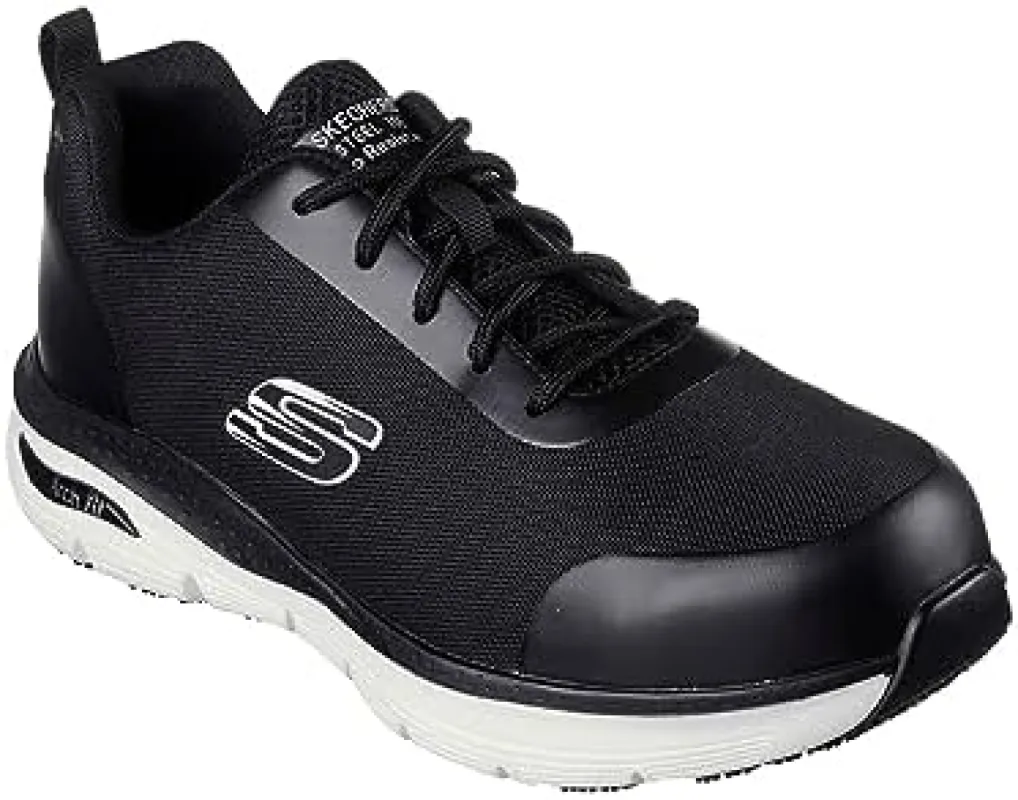 Skechers Work 200086EC ARCH FIT SR - RINGSTAP Mens Safety Trainers Black/White sold by Shuperb