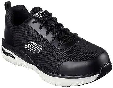 Skechers Work 200086EC ARCH FIT SR - RINGSTAP Mens Safety Trainers Black/White sold by Shuperb