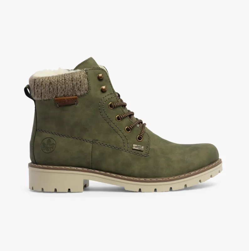 Rieker Y9118-54 Womens Boots Green sold by Shuperb