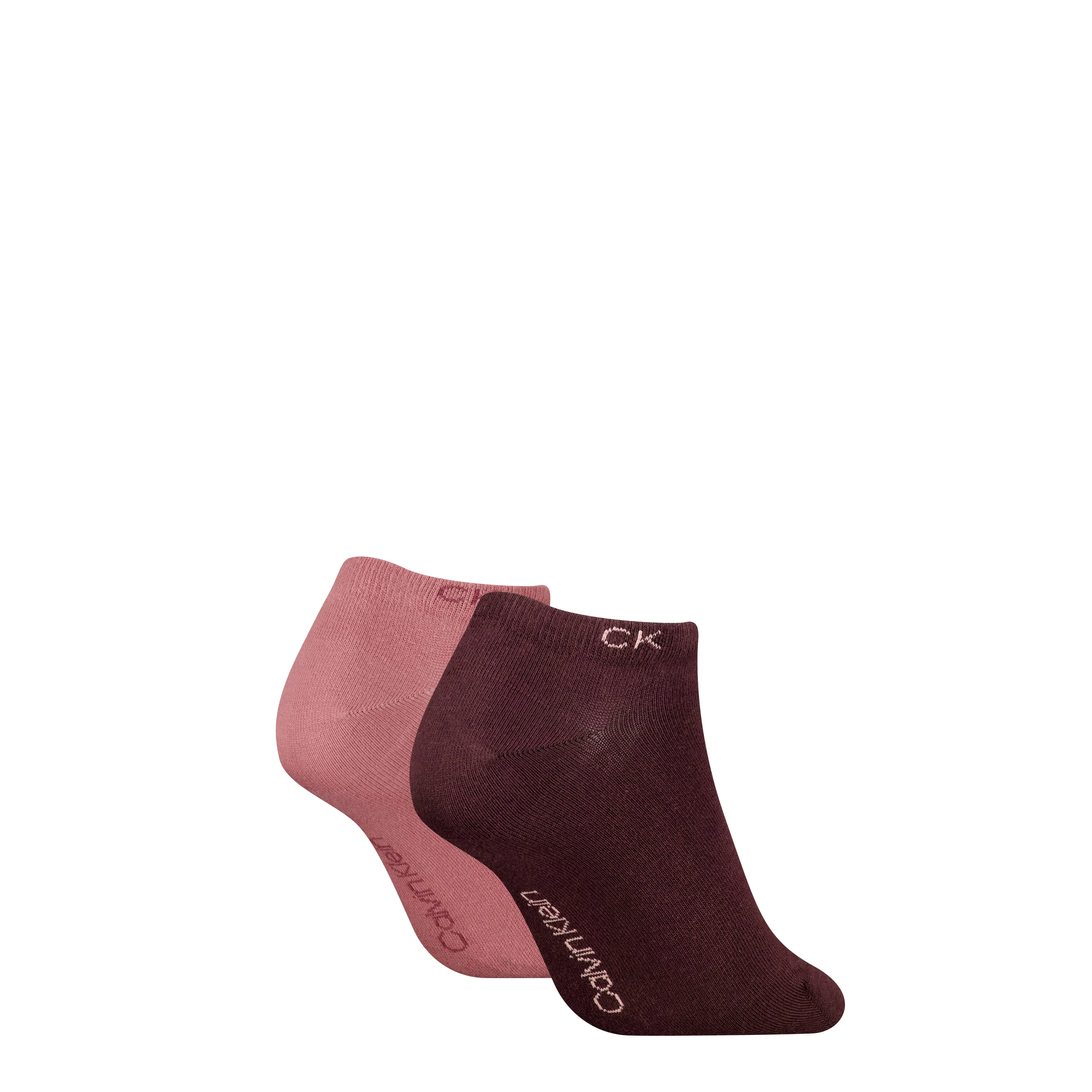Calvin Klein 2 Pack Womens Ankle Trainer Socks Burgundy Combo sold by Shuperb product image thumbnail 2