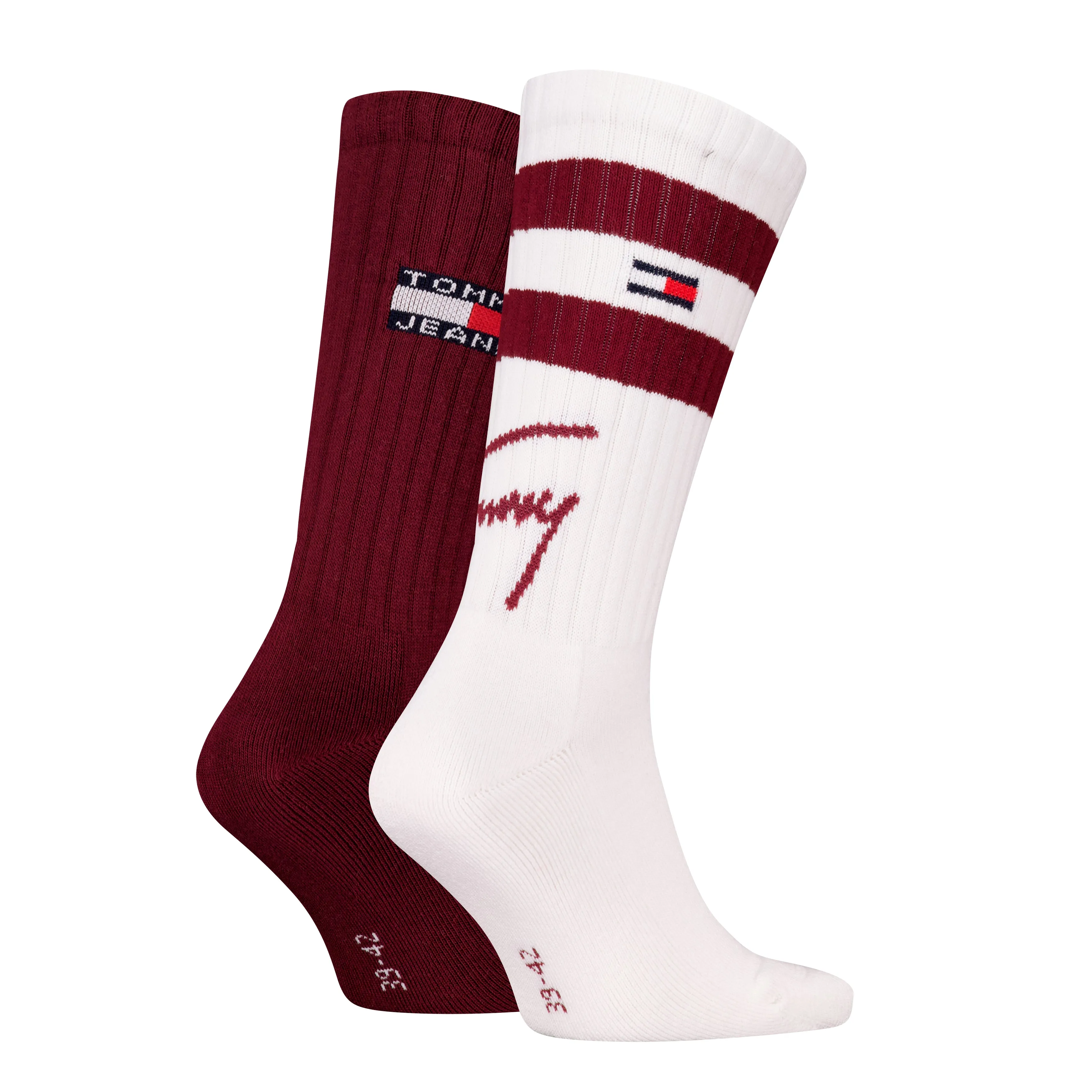 Tommy Hilfiger 2 Pack Trainer Signature Mens Crew Socks Red sold by Shuperb product image thumbnail 2