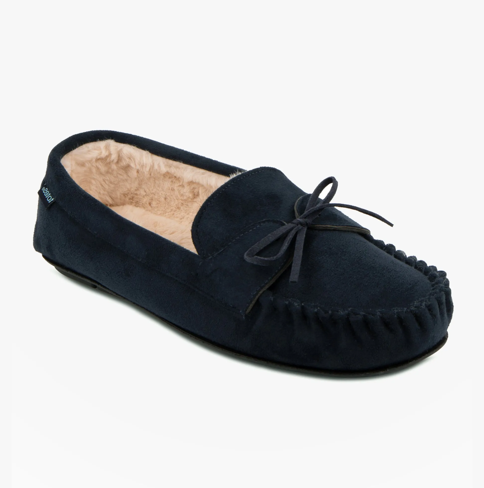 Totes Toasties SUEDETTE Moccasin Sippers Mens Navy sold by Shuperb product image thumbnail 4