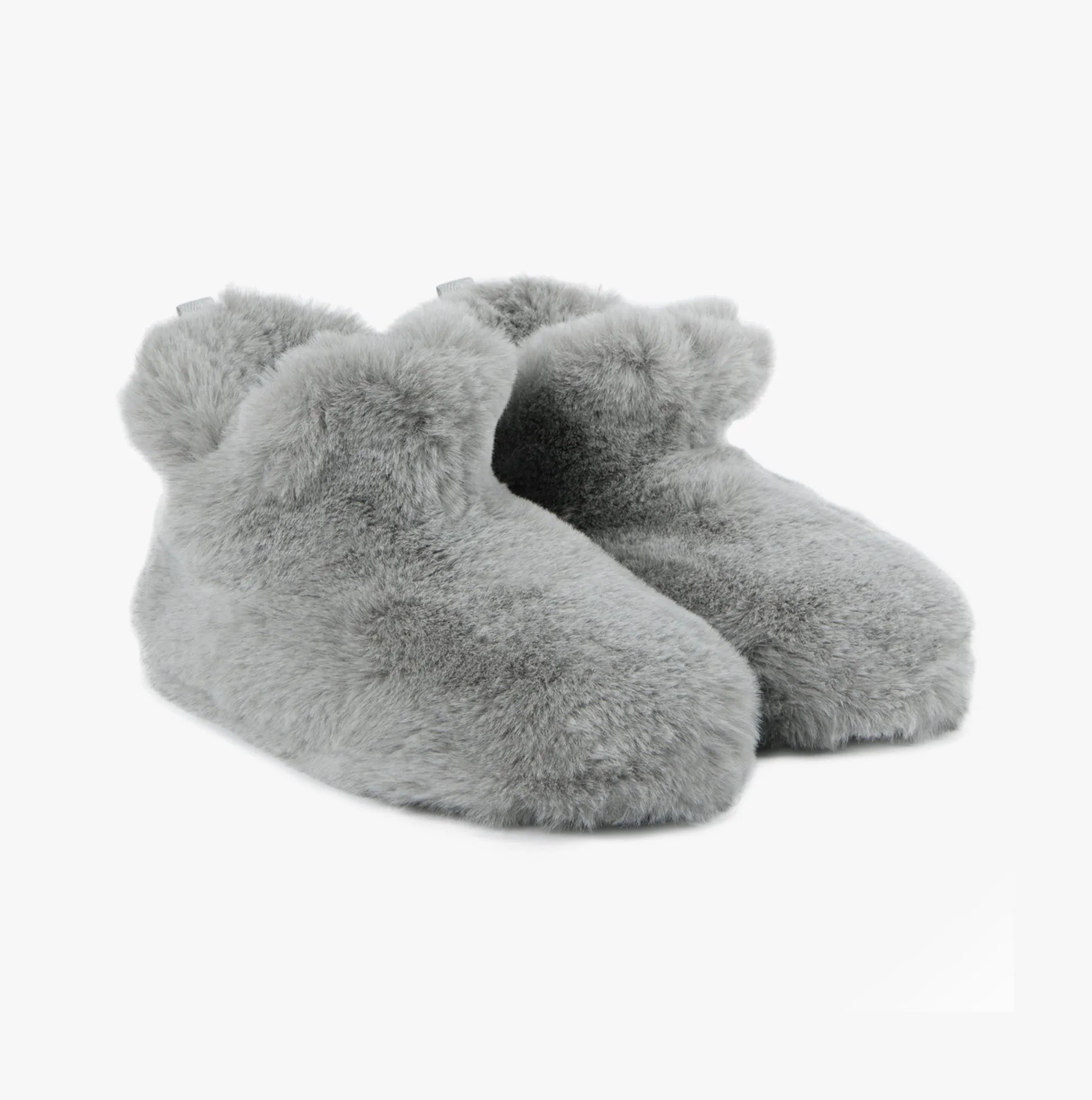 Totes Toasties FAUX FUR Boot Slippers Womens Grey sold by Shuperb product image thumbnail 2