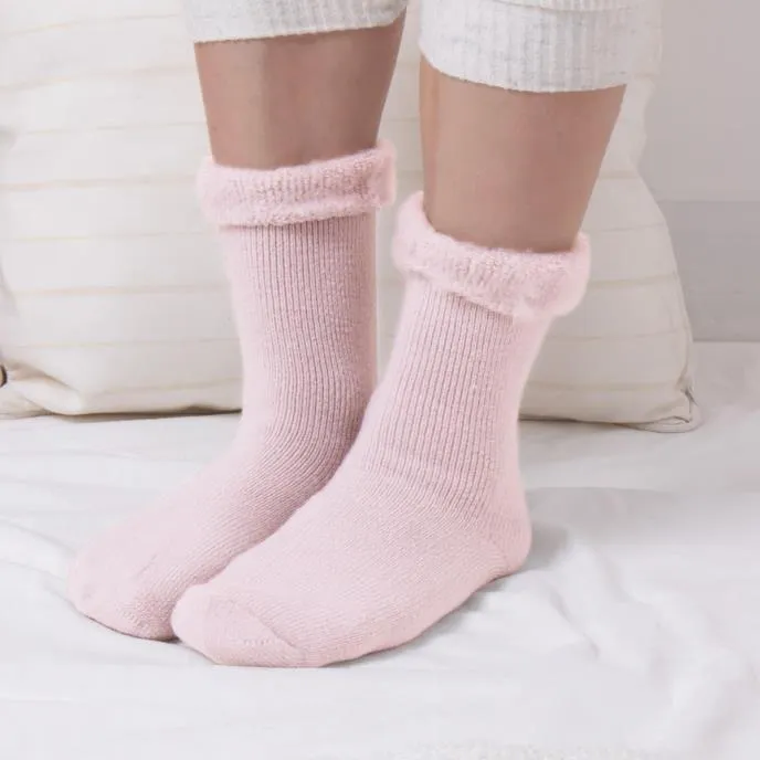 THERMAL BRUSHED BED SOCK Womens Socks Pink sold by Shuperb product image thumbnail 5