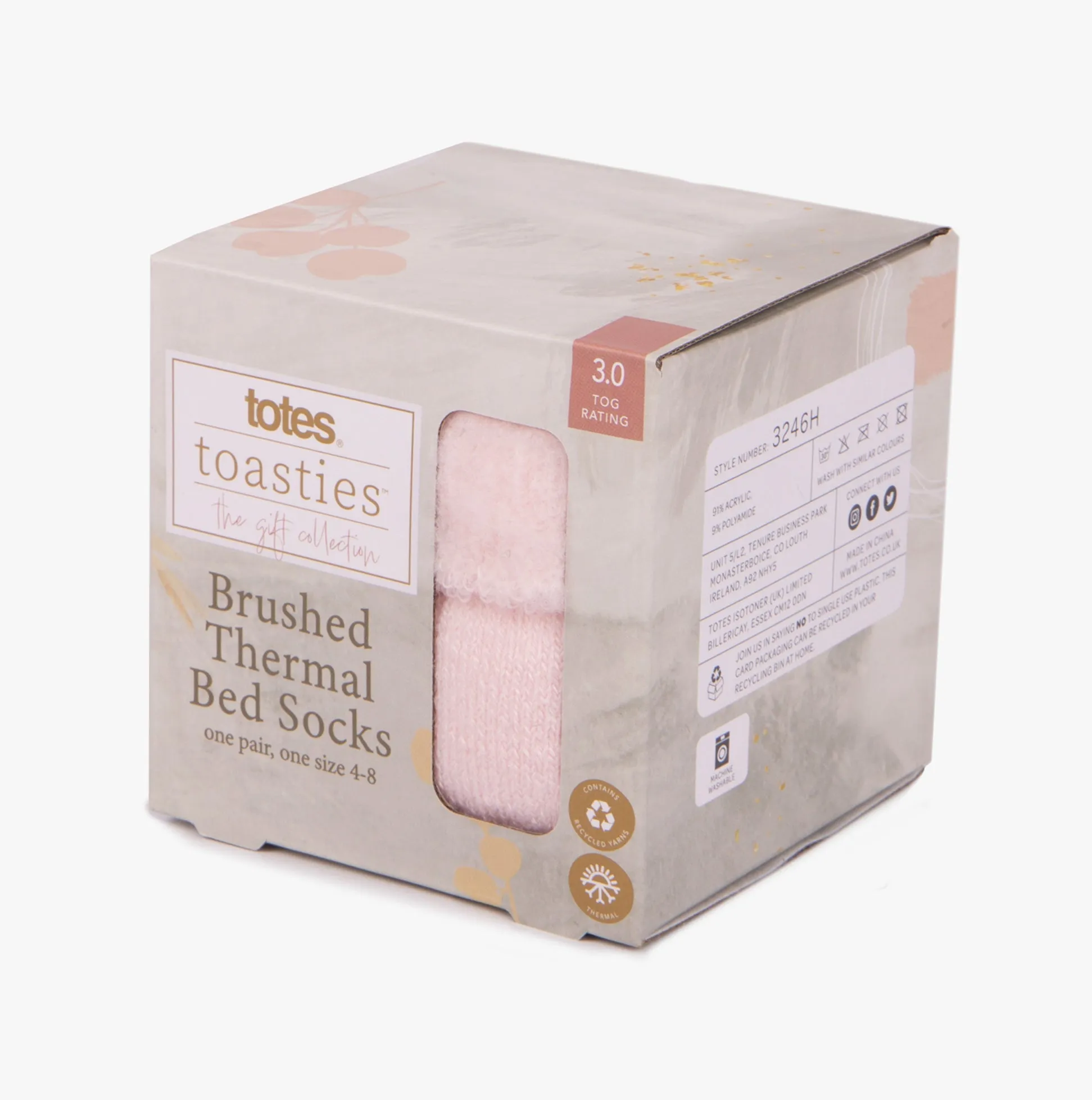 THERMAL BRUSHED BED SOCK Womens Socks Pink sold by Shuperb product image thumbnail 2