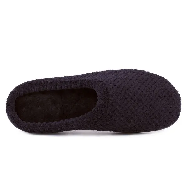 Totes Isotoner POPCORN TERRY Womens Mule Slippers Black sold by Shuperb product image thumbnail 4