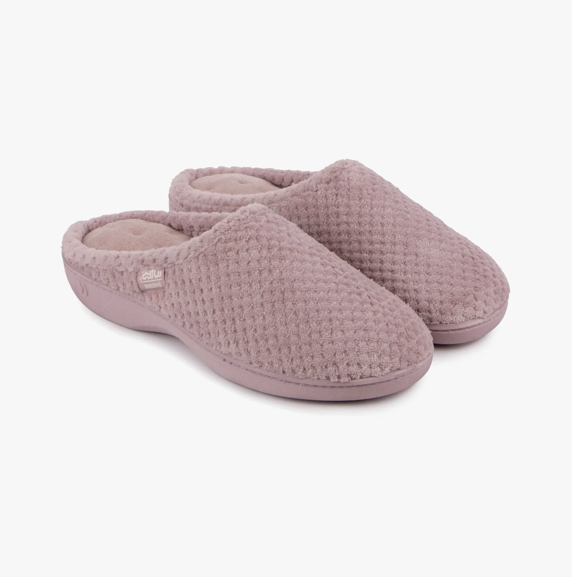 Totes Isotoner POPCORN TERRY Womens Mule Slippers Dusky Pink sold by Shuperb product image thumbnail 3
