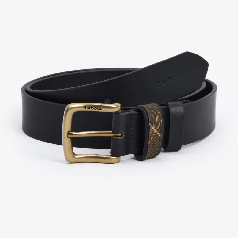 Barbour ESK Mens Leather Belt Black sold by Shuperb