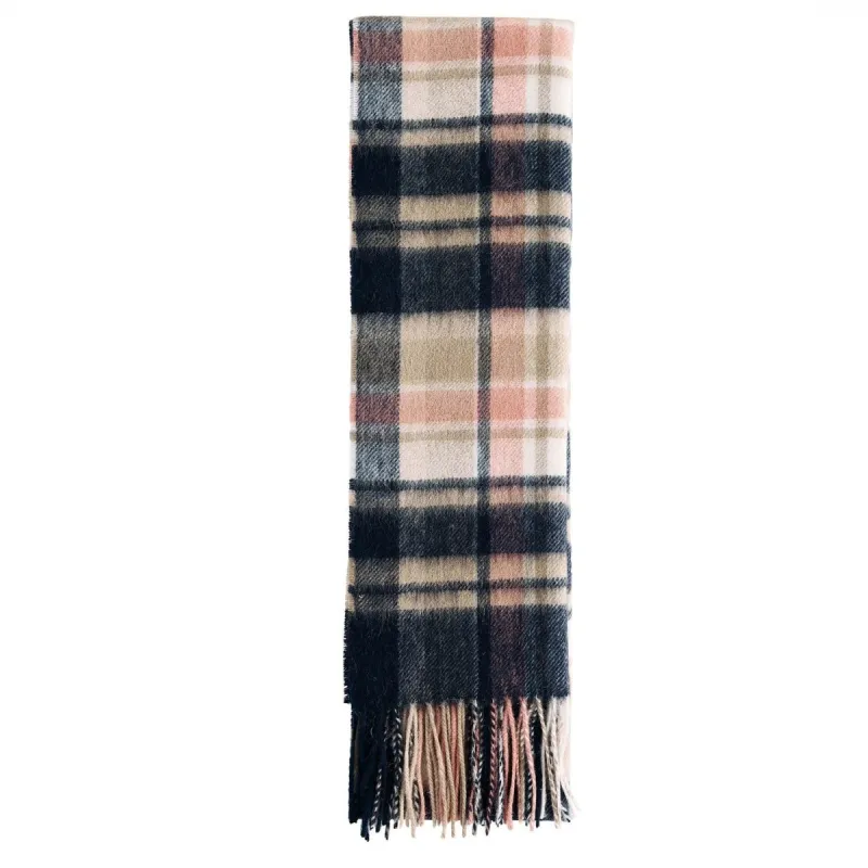 Barbour VINTAGE PLAID Scarf Womens Navy/Pink Rust sold by Shuperb