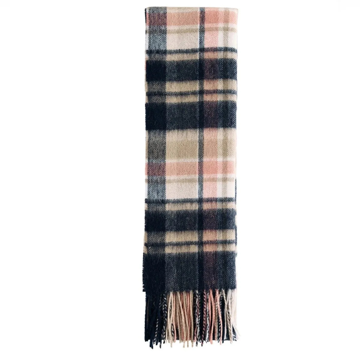 Barbour VINTAGE PLAID Scarf Womens Navy/Pink Rust sold by Shuperb