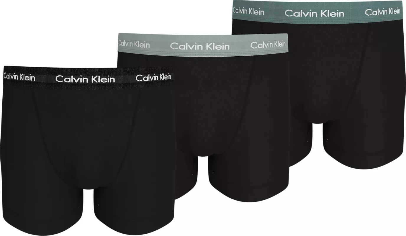 COTTON STRETCH Mens 3 Pack Trunks Multicoloured sold by Shuperb