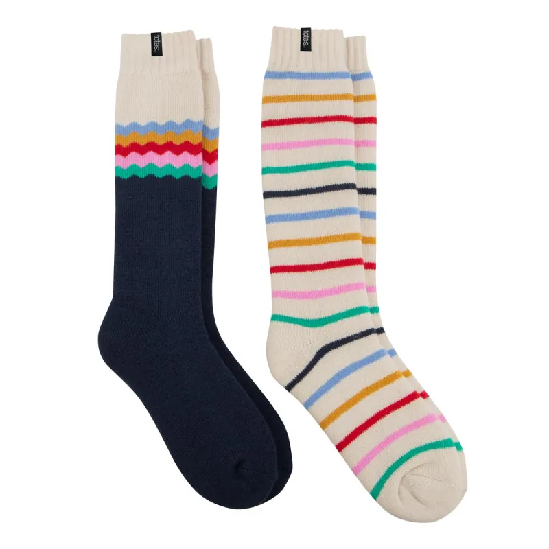 WELLY BOOT SOCKS (TWIN PACK) Womens Multi sold by Shuperb