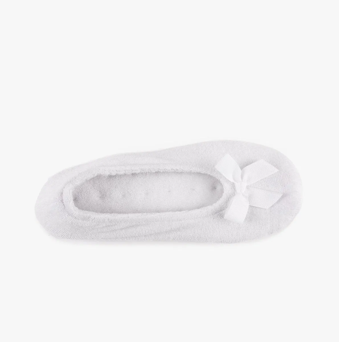 Totes Isotoner STRETCH TERRY BOW Womens Ballerina Slippers White sold by Shuperb product image thumbnail 3