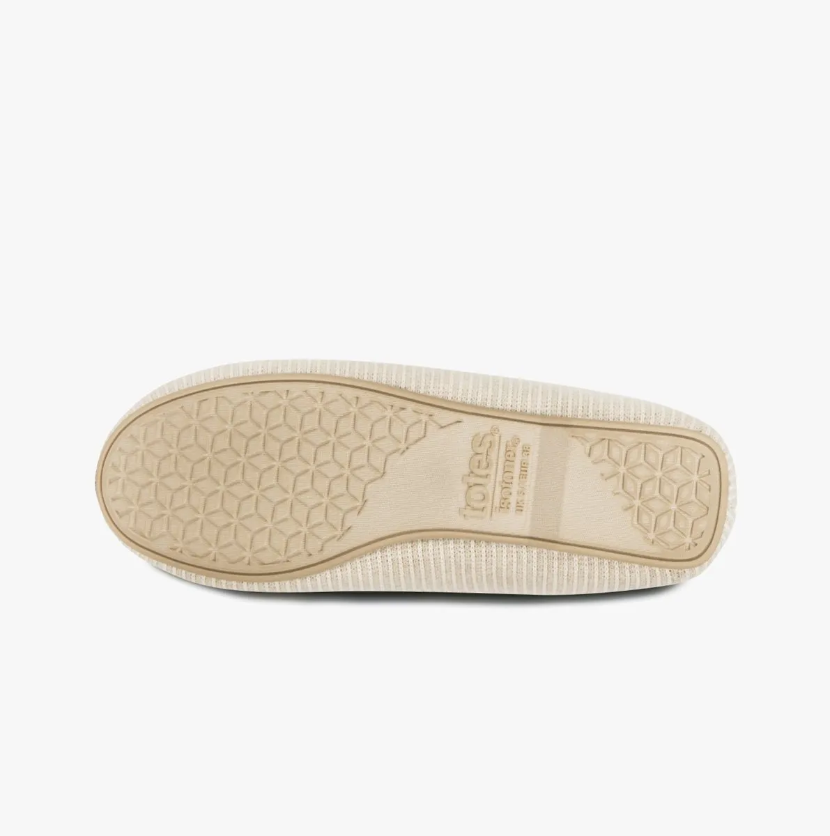 Totes Isotoner TEXTURED Womens Moccasin Slippers Beige sold by Shuperb product image thumbnail 4