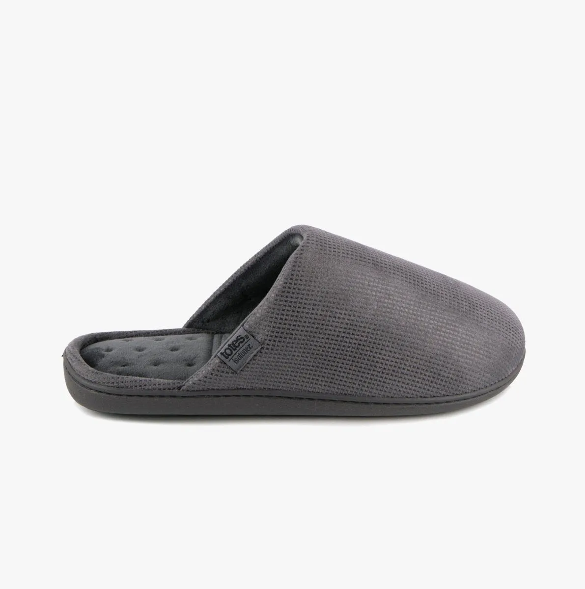 Totes Isotoner SQUARE PATTERNED SMART MULE Mens Mule Slippers Grey sold by Shuperb product image thumbnail 2