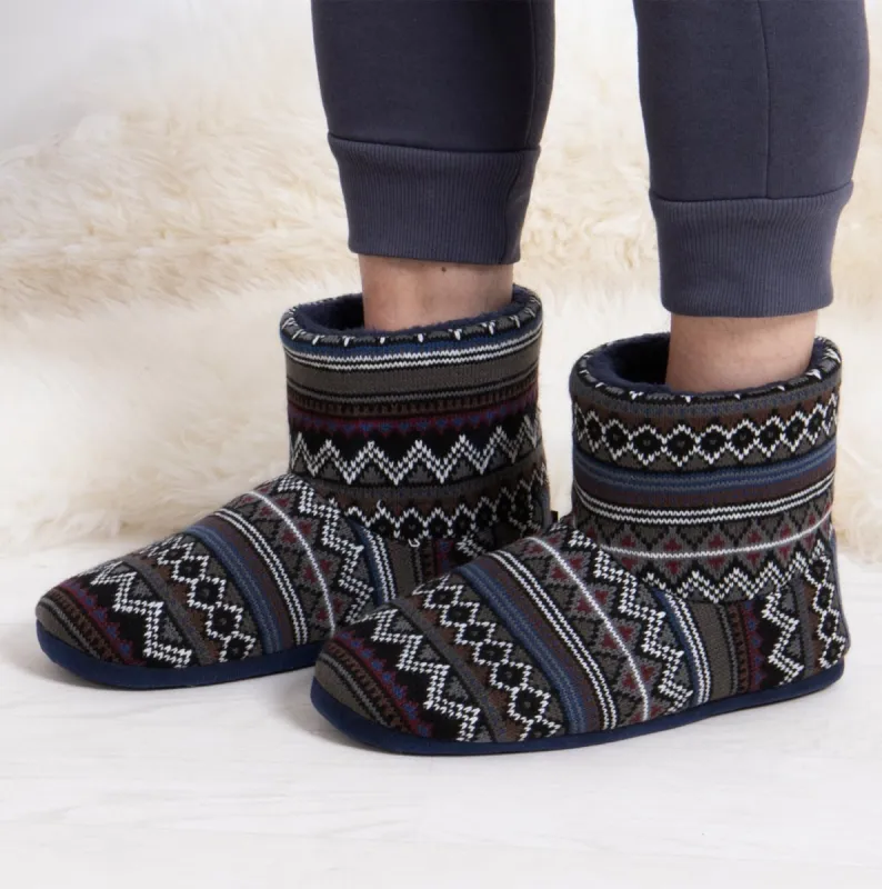 FAIR ISLE BOOT Slippers Mens Multi sold by Shuperb