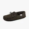 Totes Toasties WOVEN WOOL MIX MOCCASIN Slippers Mens Brown sold by Shuperb