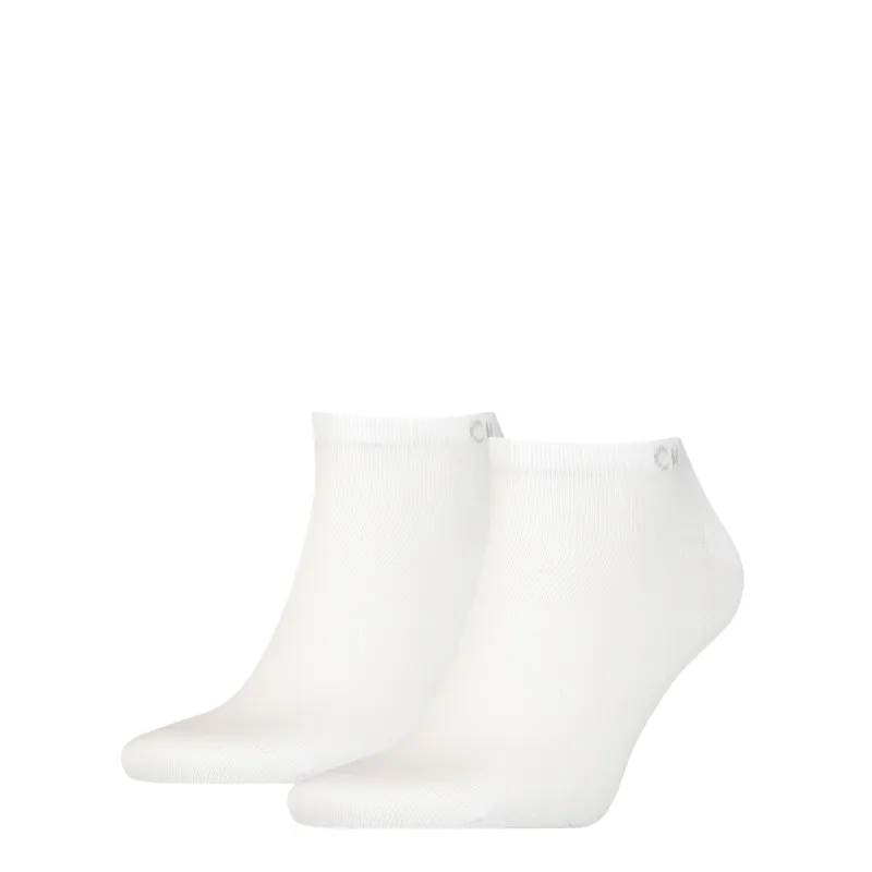 Calvin Klein 2 Pack Mens Ankle Trainer Socks White sold by Shuperb