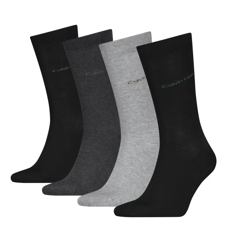 4 Pack Giftboxed Classic Mens Crew Socks Grey Combo sold by Shuperb