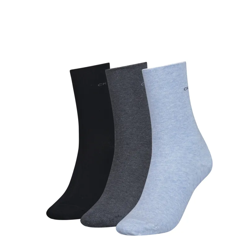 Calvin Klein 3 Pack Womens Crew Socks Blue sold by Shuperb