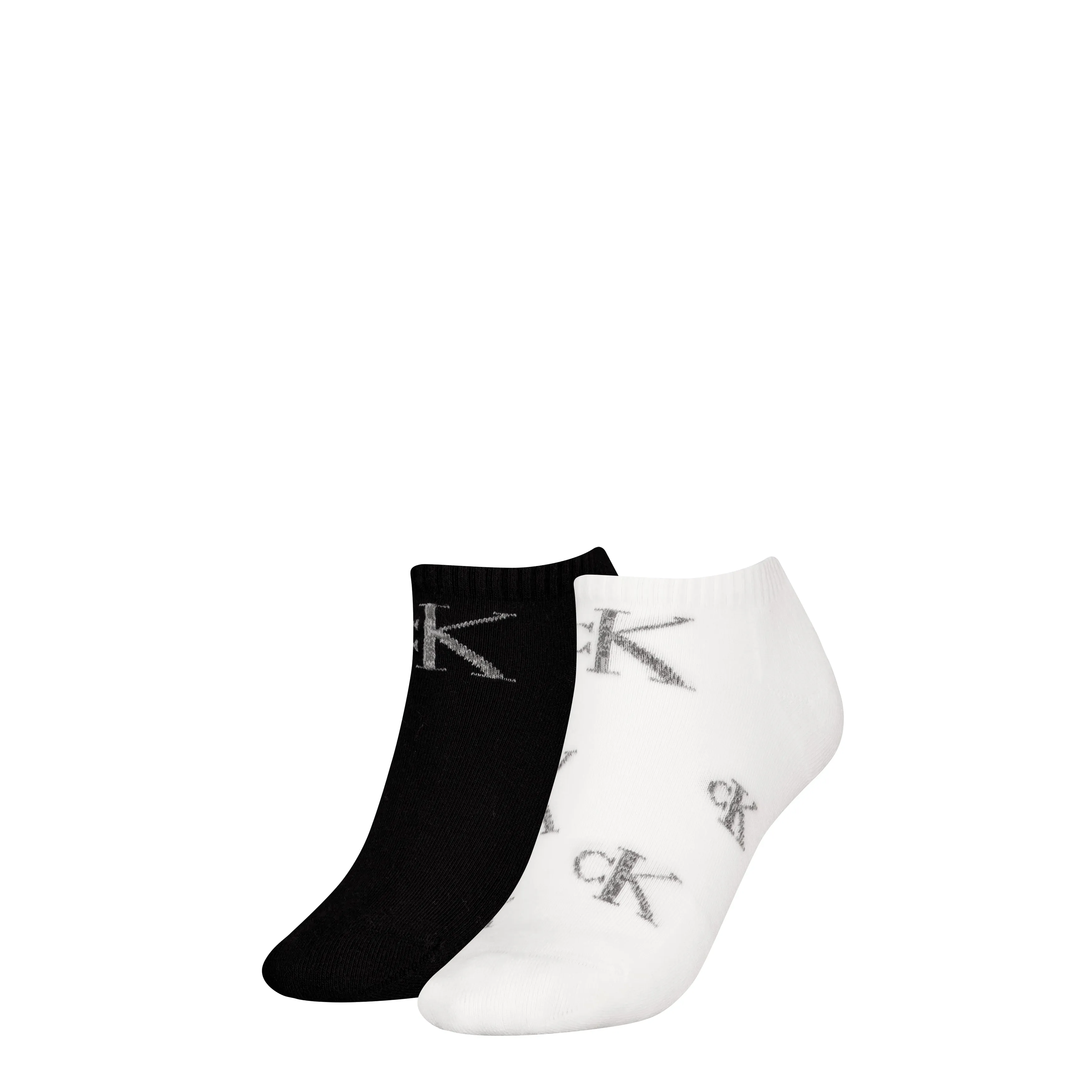 Calvin Klein 2 Pack Trainer Womens Ankle Socks White/Black sold by Shuperb
