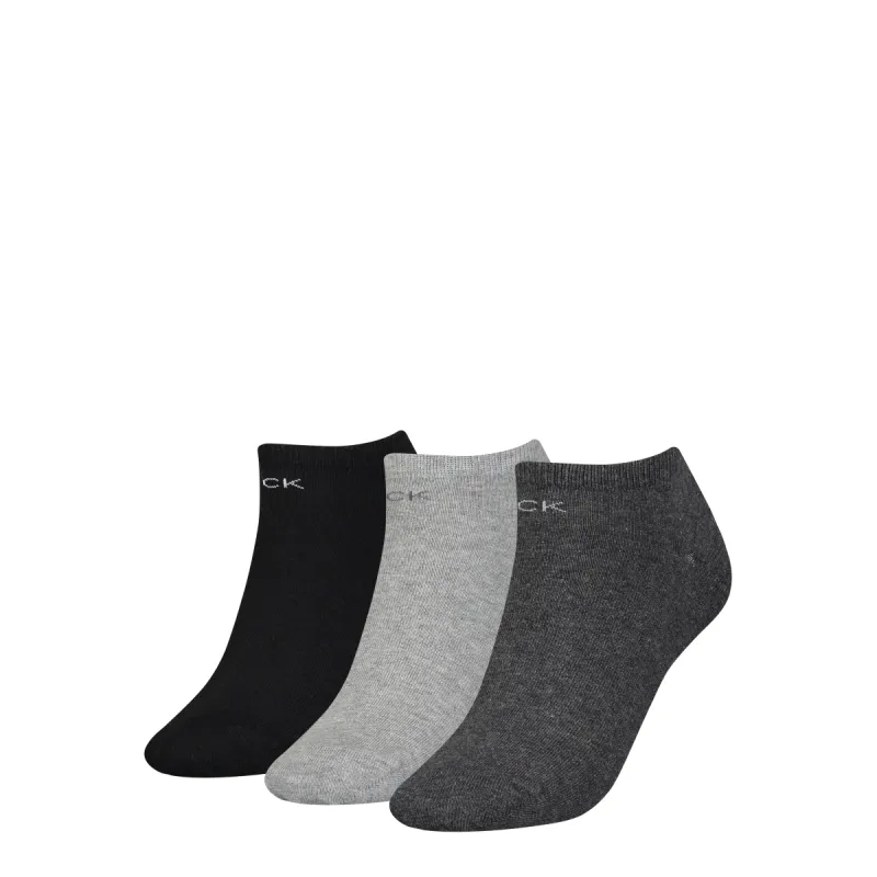 3 Pack Womens Ankle Trainer Socks Grey Combo sold by Shuperb